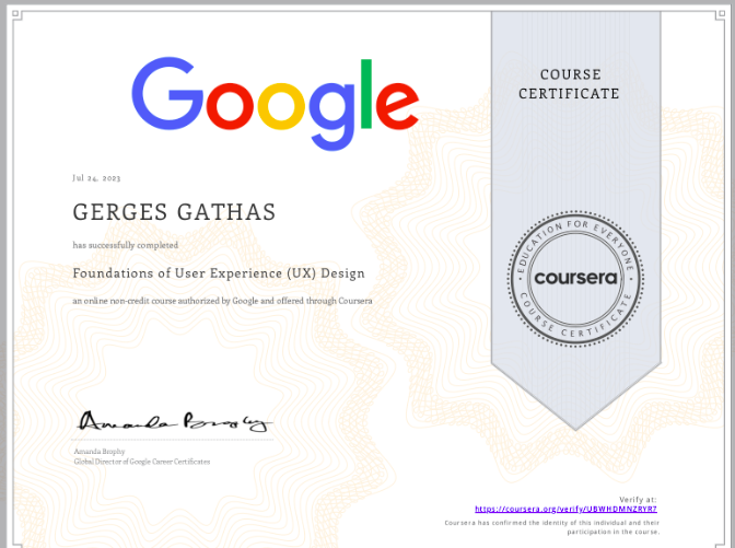 Google UX Design Professional Certificate